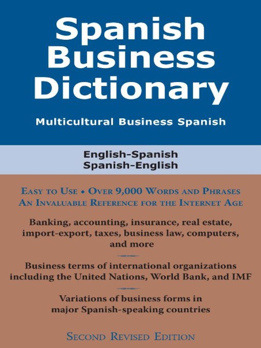 Title details for Spanish Business Dictionary by Morry Sofer - Available